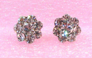 Ohrstecker - silberfarben mit Strass - herrlich funkelnd - Modeschmuck Bild 2