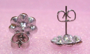 Ohrstecker - silberfarben mit Strass - herrlich funkelnd - Modeschmuck Bild 3
