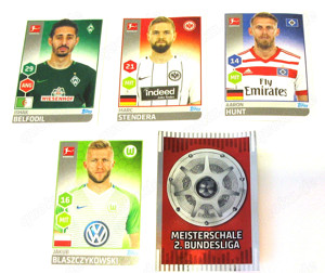 5 Sticker - Sammelsticker - Aufkleber - Fußball Bundesliga 2017   2018 - NEU