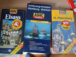3 x ADAC Stadtatlanten Stadtatlas Reiseführer Schleswig Holstein Elsass St. Petersburg