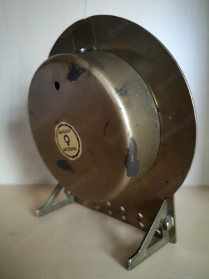 Schöne massive Messing Kaminuhr mit Sternzeichen Datum Ansicht Bild 3