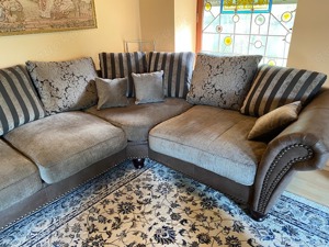 Couchgarnitur Wohnzimmer, Sofa, Sitzecke inkl. Hocker