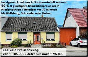 Landhaus Sachsen-Anhalt : für Pendler nahe WOB : Kauf o. Mietkauf