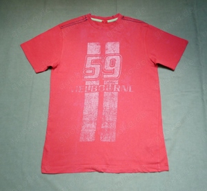 Shirt S. Oliver mit Frontdruck rot Gr 152   kurzarm