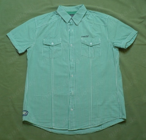 Hemd grün weiß kariert Gr. M (164 172)
