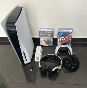 Sony Playstation 5 PS5 Disc Edition + Controller +Pulse 3D Headset + 2 Spiele