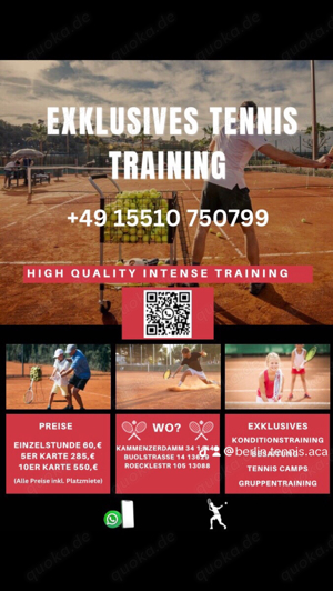 Professionelles Tennis Training Einzel Gruppentraining  