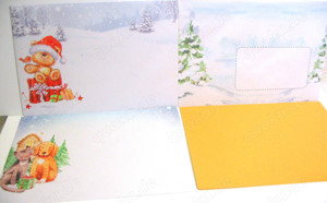 4 Stück - Weihnachtskarten Tiermotive mit Kuverts + Aufklebern - NEU Bild 4