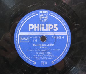 Schellack Schallplatte: Franzl Lang - Holzhacker-Jodler - Bin i bei dir