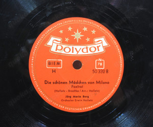 Schellack Schallplatte: Es leuchtet das Kreuz des Südens - Die schönen Mädchen von Milano Bild 2