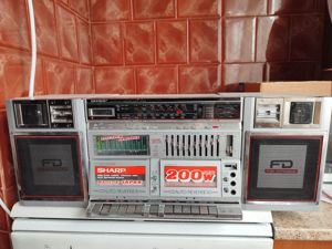 Sharp wf939 radio double cassette recorder 80 rare!! silver limited edition!!!