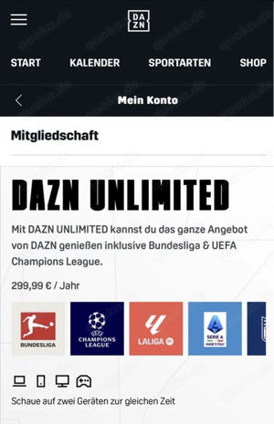 DAZN Unlimited - 365 Tage