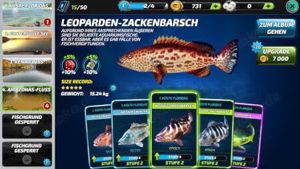 Fishing Clash * 73 Fischgründe offen * Level 194 * 6.005 Perlen frei verfügbar Bild 8