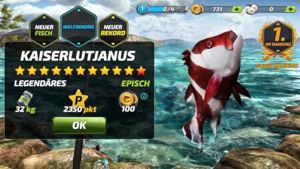 Fishing Clash * 73 Fischgründe offen * Level 194 * 6.005 Perlen frei verfügbar Bild 6