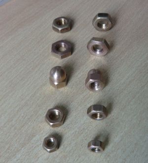 Messingmuttern M6, M8 & M10 - Normal-, Flach- & Hutmuttern Bild 2