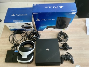 PS4 Pro + PSVR, 1 TB Festplatte mit VR-Brille PSVR + Kamera