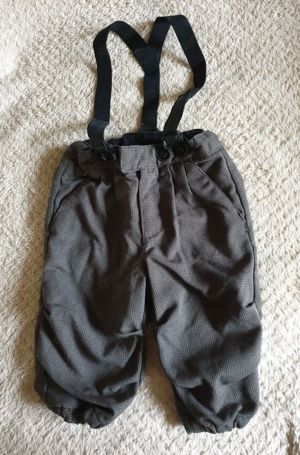 H&M Hose mit Hosenträger Gr 68 BRAUN-SCHWARZ