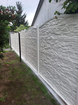 30m Betonzaun Sichtschutz Zaun Zäune Wand Doppelstabmatte WPC