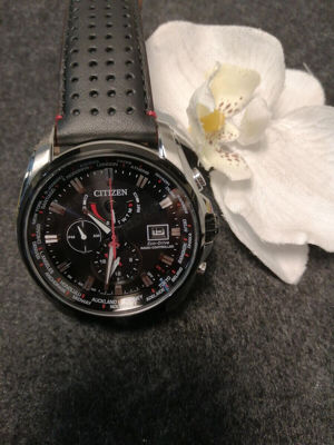  Citizen Herren Analog Eco-Drive Uhr mit Leder Armband AT9036-08E