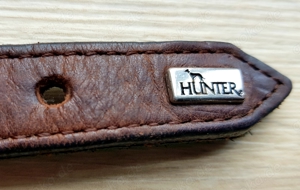 Hunter Lederhalsband dunkelbraun mit Swarovski-Steinchen