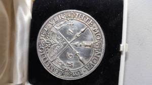 Hessen - Kassel Sanduhrtaler 1624 - Silbertaler - Nachprägung von 1975