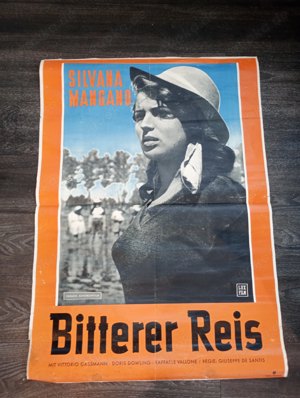 Film 1950 BITTERER REIS Silvana Mangano Vittorio Gassmann Filmplakat Filmposter