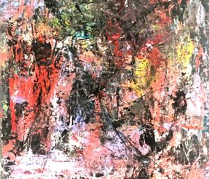 Acrylgemälde Abstrakt auf Leinwand Unikat Org. 60x80 3,5