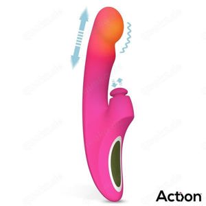 Action - Enles Vibrator mit pulsierender Kugel,  Stoß- & Wärmefunktion Bild 4