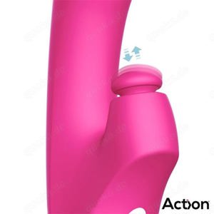 Action - Enles Vibrator mit pulsierender Kugel,  Stoß- & Wärmefunktion Bild 2