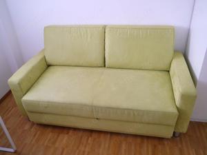 Schlafsofa in hellgrün 2-Sitzer