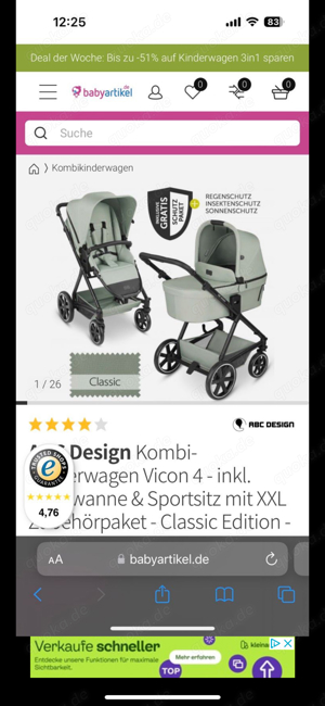 3in1 Kinderwagen ABC Design 
