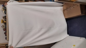 Deko Jojo Natur Stoff Polyester PES uni weiß schwer entflammbar ca. 280 cm breit