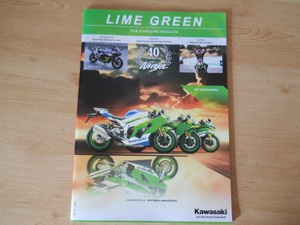 Kawasaki Jubiläumsausgabe , LIME GREEN 01 24 NINJA 40 Jahre.