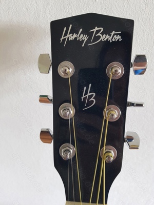  Verkaufe meine neue Harley Benton Linkshänder-Westerngitarre mit Tonabnehmer u. Zubehör 