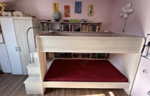 Hochbett incl Matratzen und Kleiderschrank 