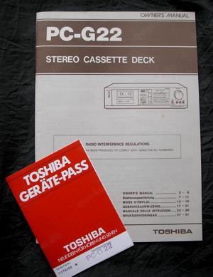 Toshiba PC-G22 Tapedeck Original Bedienungsanleitung