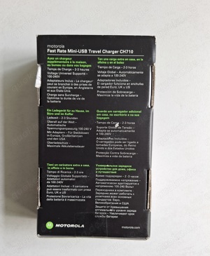 Motorola fast rate mini usb travel charger ch 710 NEU OVP Bild 2