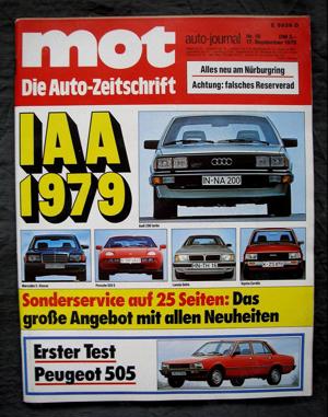 Mot Die Autozeitschrift Nr. 19 vom 17. September 1979