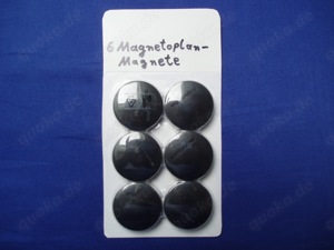 6 Magnete für Kühlschrank oder Magnettafel, schwarz