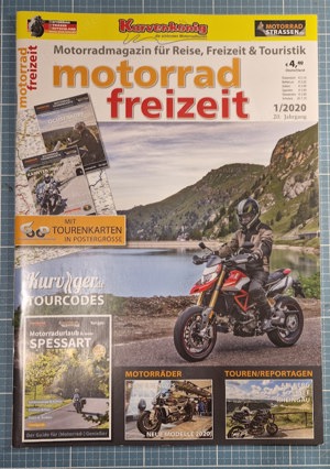 Motorradzeitung "Motorrad freizeit"01-04 2020 ungele. incl.Karten