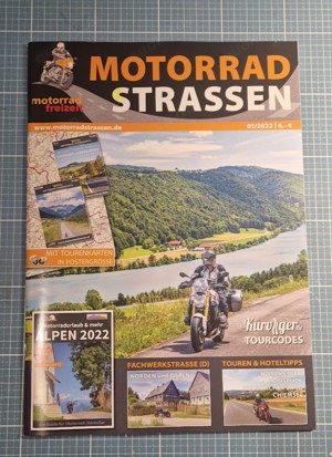 Motorradzeitung "Motorrad freizeit"01-04 2022 ungele. incl.Karten