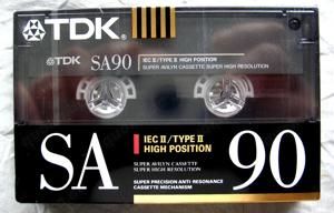 Leerkassette TDK SA 90 original eingeschweißt
