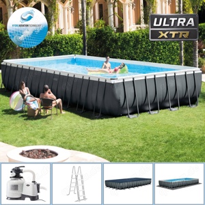 Intex 975x488x132 cm Swimming Pool Rechteck Stahlwand Frame Schwimmbad