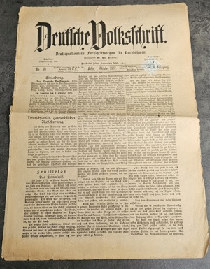SAMMLERSTÜCK! Kaiserlich-Königliche ZEITUNGS-STÄMPELMARKE (1859) 1 Kreuzer auf Titelblatt 1887! Bild 3