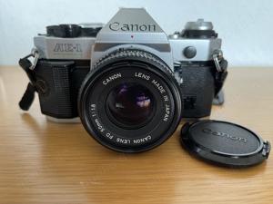 Canon Spiegelreflexkamera AE-1 mit Zubehör