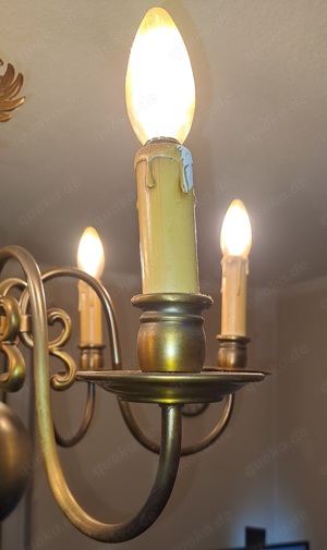 6 armiger flämischer Kronleuchter Messing mit Doppeladler - Kein Versand ! Bild 3