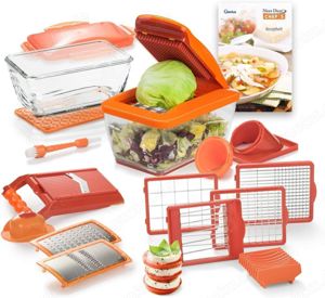 Genius Nicer Dicer Chef S, Kombi-Set Premium (20 Teile) orange