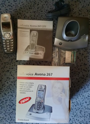 Retro - Schnurloses Telefon "Swiss Voice Avena 267" gebraucht mit Zubehör