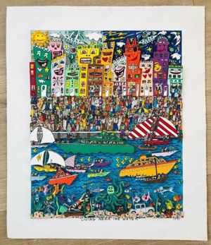 James Rizzi Original 3D - Living Near the Water - 1993 - AP XVIIIL