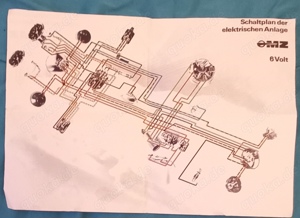 Schaltplan der elektrischen Anlage MZ 6 Volt und ab 1989 12 Volt